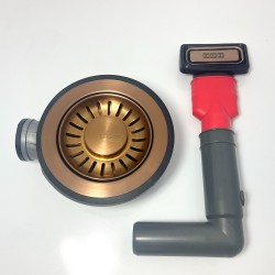 Semi Integrated Strainer Waste & Overflow - Copper