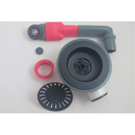 Manual Waste Kit Set 1 Bowl with Tap Spacer - Matte Black