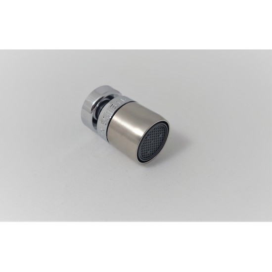 Aerator Complete with Swivel : SILKSTEEL (22mm)