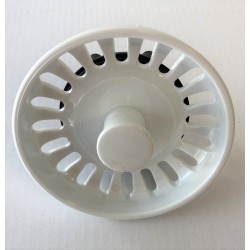 Basket Strainer Plug ONLY - White   ** FOR SINKS BEFORE 2000**
